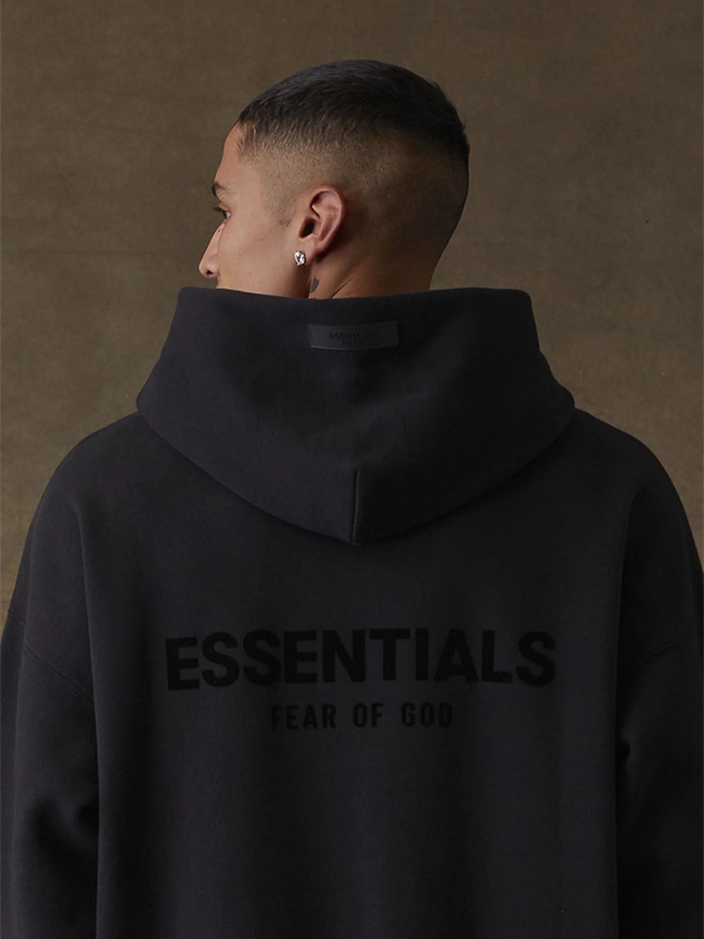 Fear of God Essentials Black Pullover Stretch Limo Hoodie - Picture 5 of 10